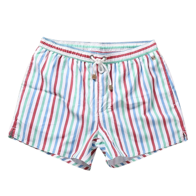 Men’s Swim Shorts with Stripe Pattern for Beach and Pool