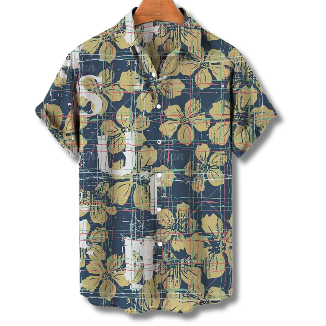 Men’s Tropical Print Shirt for Summer and Daily Wear