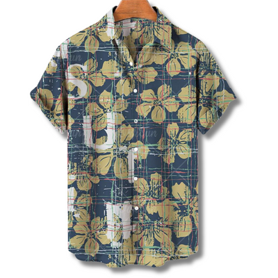 Men’s Tropical Print Shirt for Summer and Daily Wear