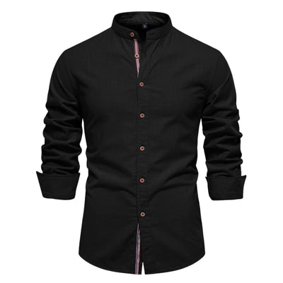 Men's Turn Down Collar Formal Button Shirt with Full Sleeves