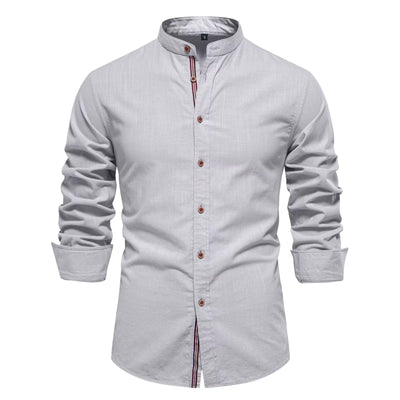 Men's Turn Down Collar Formal Button Shirt with Full Sleeves