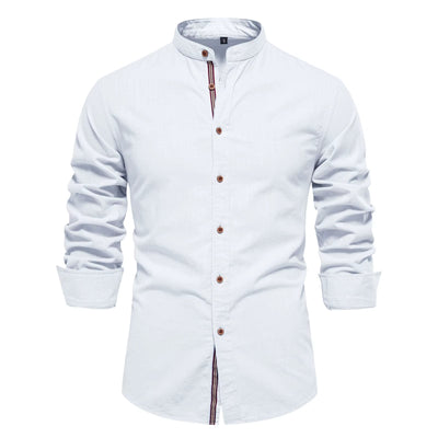 Men's Turn Down Collar Formal Button Shirt with Full Sleeves
