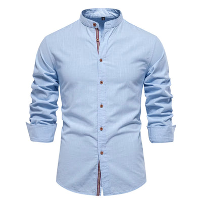 Men's Turn Down Collar Formal Button Shirt with Full Sleeves