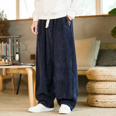 Men’s Wide-Leg Pants with Drawstring Waist