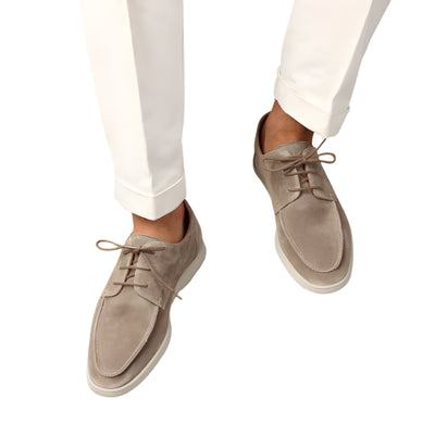 Men's Suede Dress Shoes Classic Lace Up Design