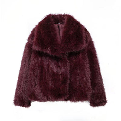 Quinn - Women Autumn Fur Plush Fluffy Jacket