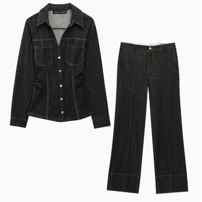 Violet - Women Denim Shirt & Pant