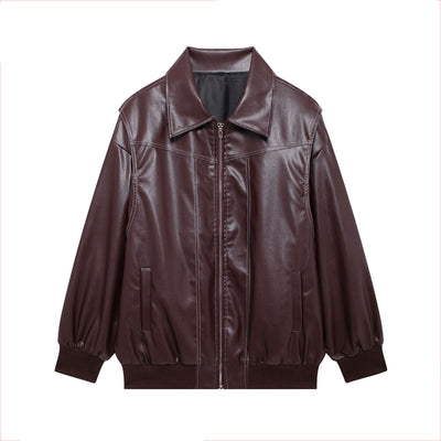 Maeve - Casual Oversized Leather Jacket