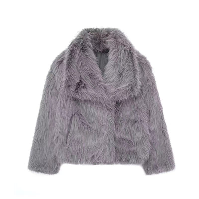 Quinn - Women Autumn Fur Plush Fluffy Jacket