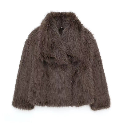 Quinn - Women Autumn Fur Plush Fluffy Jacket