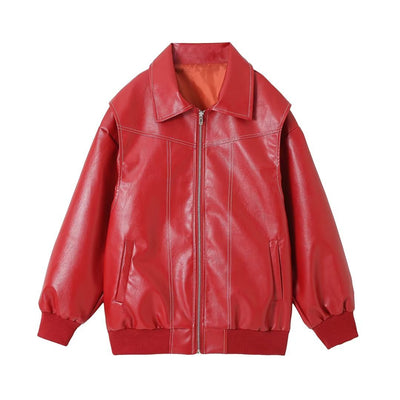 Maeve - Casual Oversized Leather Jacket