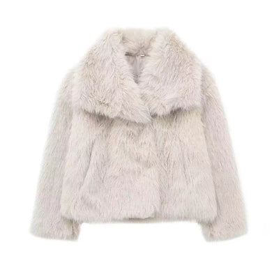 Quinn - Women Autumn Fur Plush Fluffy Jacket