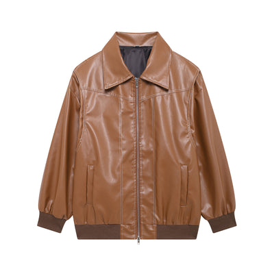 Maeve - Casual Oversized Leather Jacket