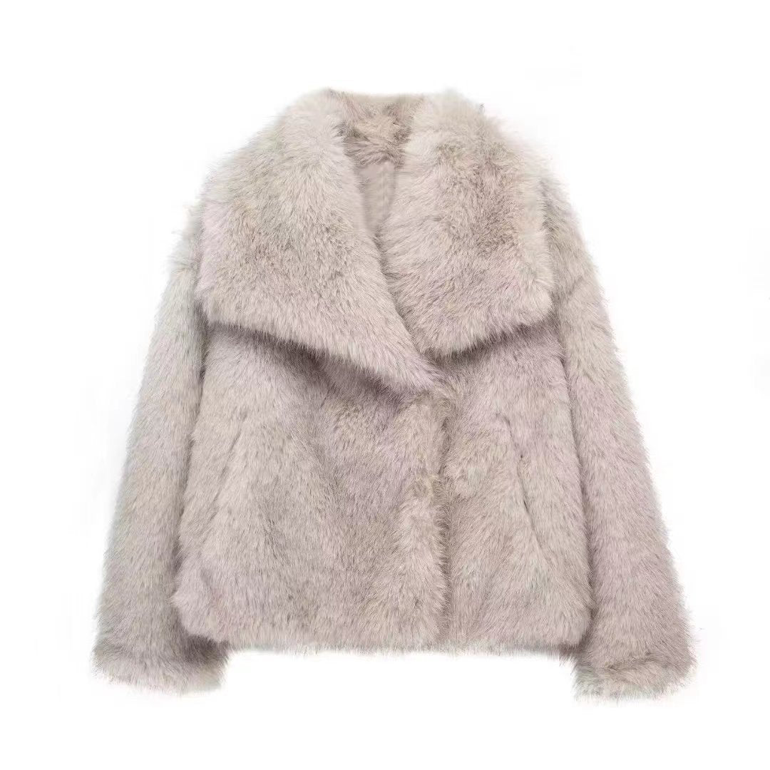 Quinn - Women Autumn Fur Plush Fluffy Jacket