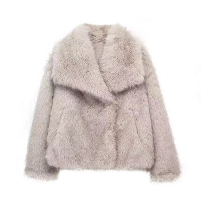 Quinn - Women Autumn Fur Plush Fluffy Jacket