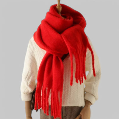 Oversized Women's Winter Tassel Chunky Scarf
