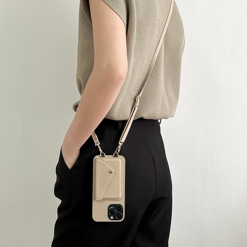 Phone Case with Flap Pocket and Snap Button