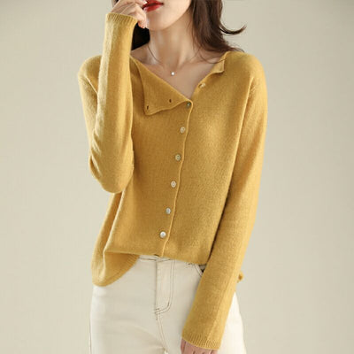 Poppy - Round Neck Thin Knitted Cardigan
