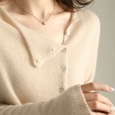 Poppy - Round Neck Thin Knitted Cardigan