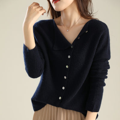 Poppy - Round Neck Thin Knitted Cardigan