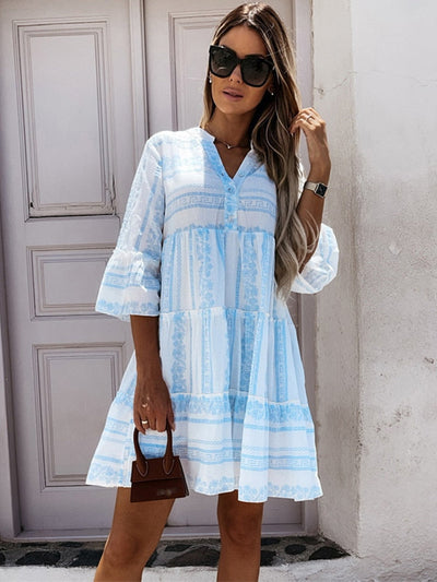 Rose – Airy Boho Dress with Cheerful Pattern