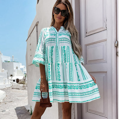 Rose – Airy Boho Dress with Cheerful Pattern