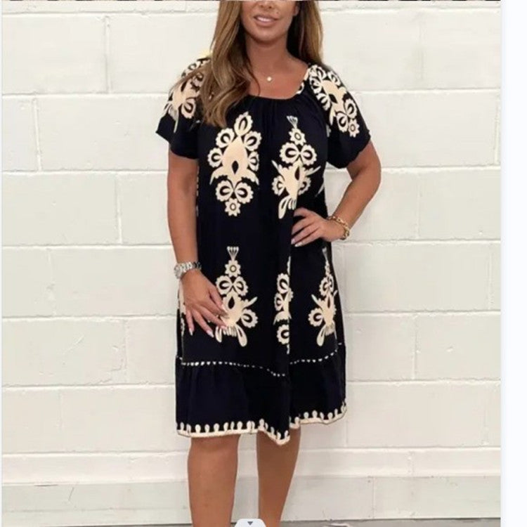 Rylee - Printed short-sleeved dress