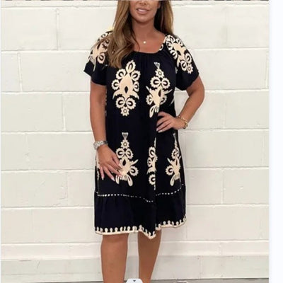 Rylee - Printed short-sleeved dress