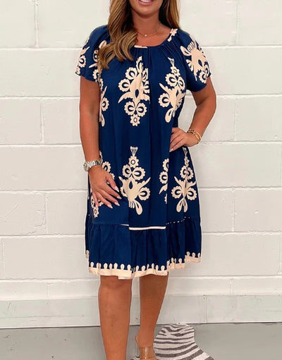 Rylee - Printed short-sleeved dress