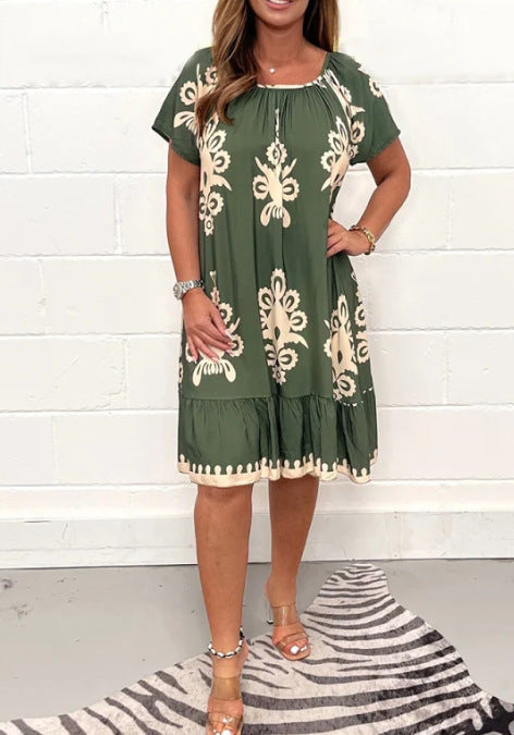 Rylee - Printed short-sleeved dress