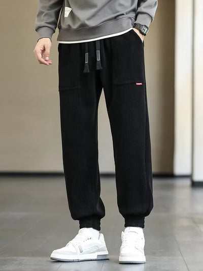 Men's Loose Fit Streetwear Baggy Drawstring Trousers
