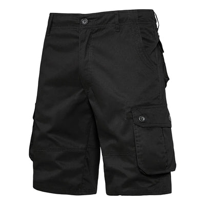 Men's Multi-Pocket Cargo Shorts with Button Closure