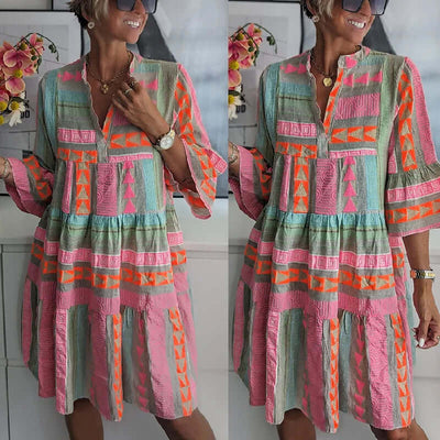 Ellie - Bell Sleeve Babydoll Mini Dress