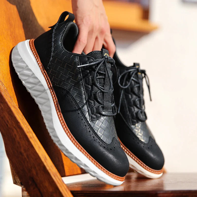 Men's Athletic Thick Sole Sport Lace Up Shoes
