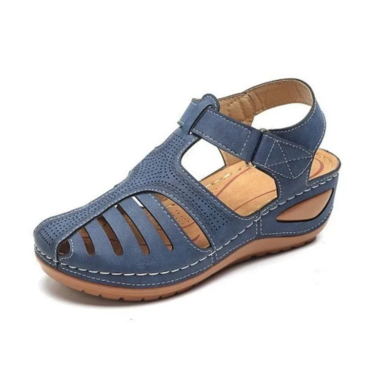 Women’s Open Toe Slip-On Sandals with Adjustable Strap