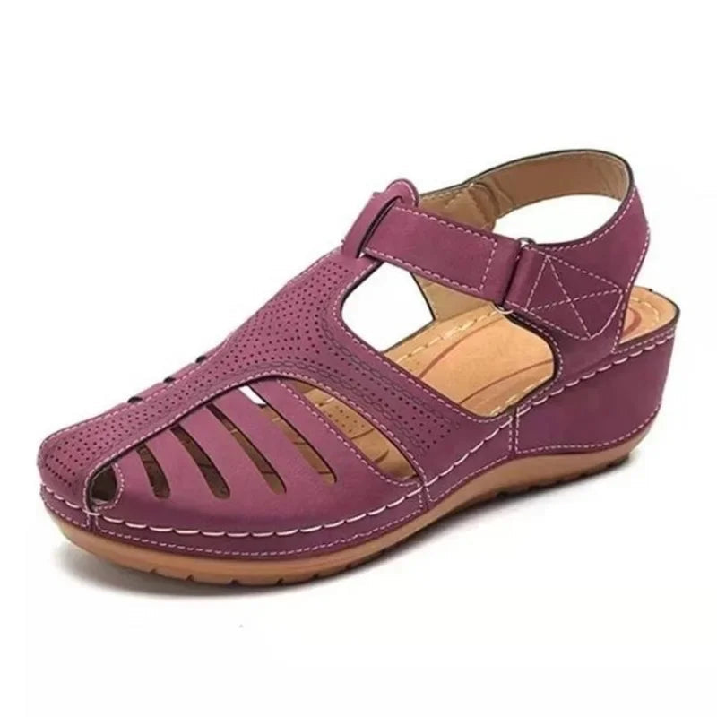 Women’s Open Toe Slip-On Sandals with Adjustable Strap
