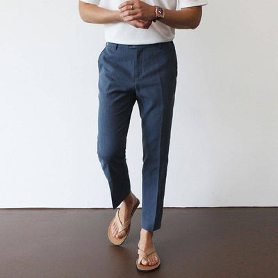 Men's Mid-Rise Straight Leg Formal Pants