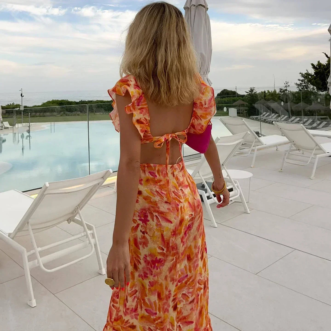 Lauren - Floral Ruffle Dress