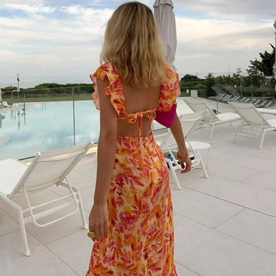 Lauren - Floral Ruffle Dress