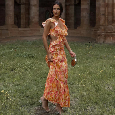 Lauren - Floral Ruffle Dress