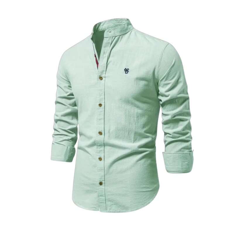 Trendy Long-Sleeve Polo Shirt for Men