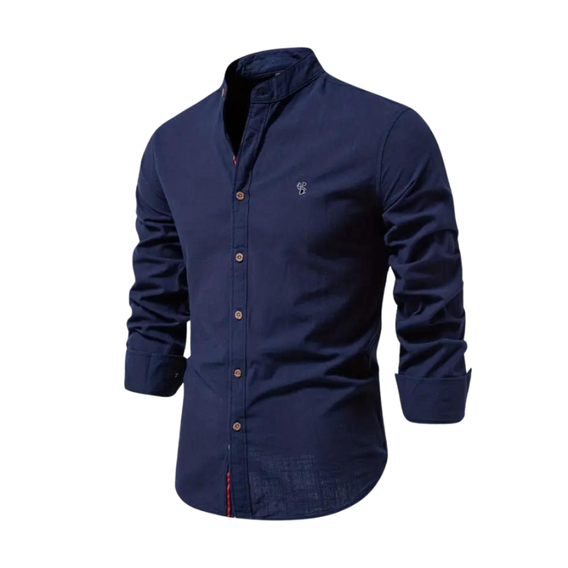 Trendy Long-Sleeve Polo Shirt for Men