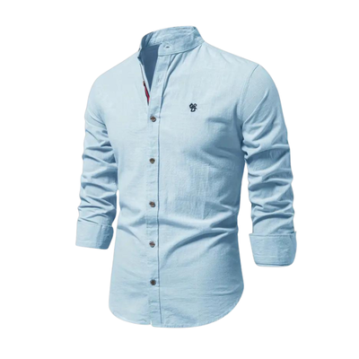 Trendy Long-Sleeve Polo Shirt for Men