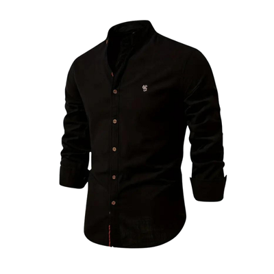 Trendy Long-Sleeve Polo Shirt for Men