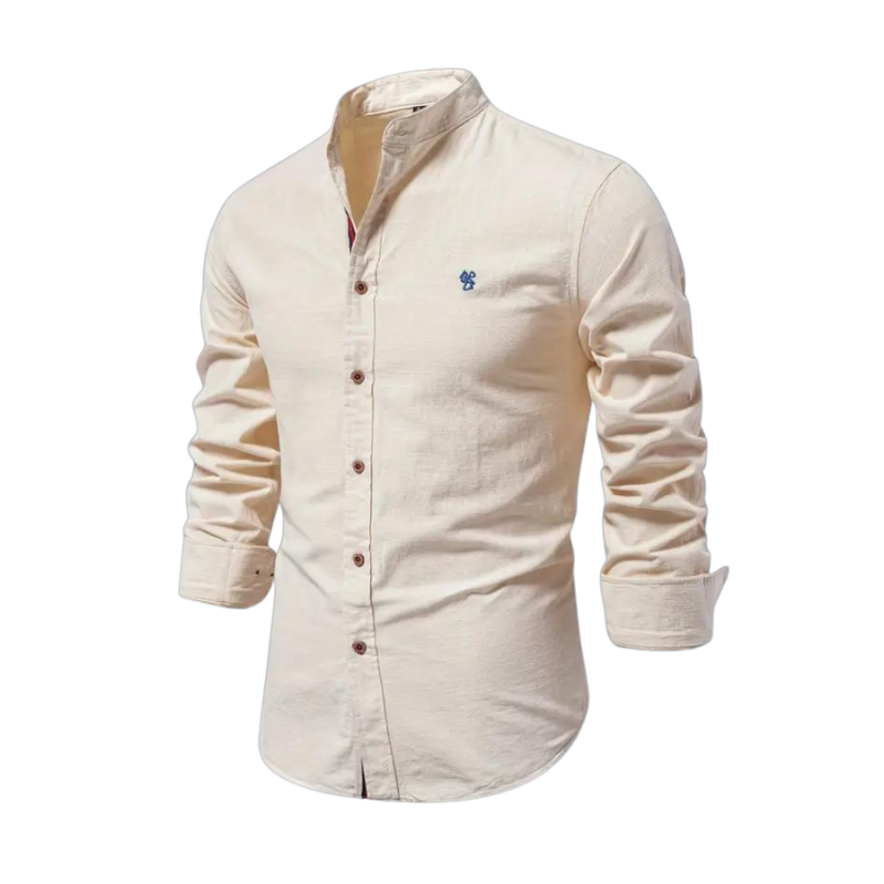 Trendy Long-Sleeve Polo Shirt for Men