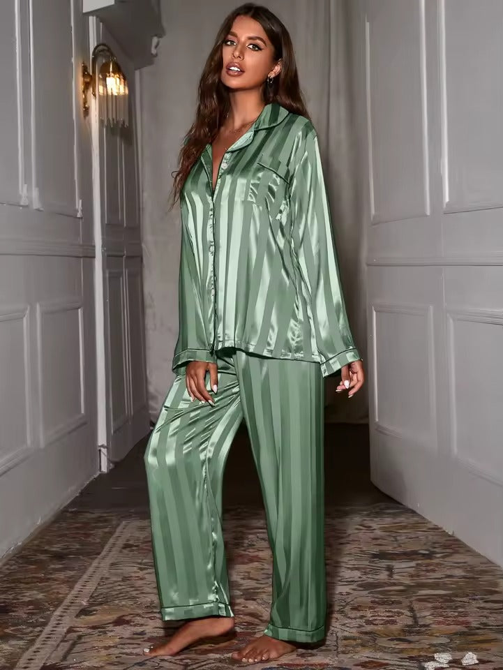 Two-Piece Women’s Striped Pajama Set