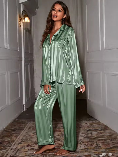 Two-Piece Women’s Striped Pajama Set