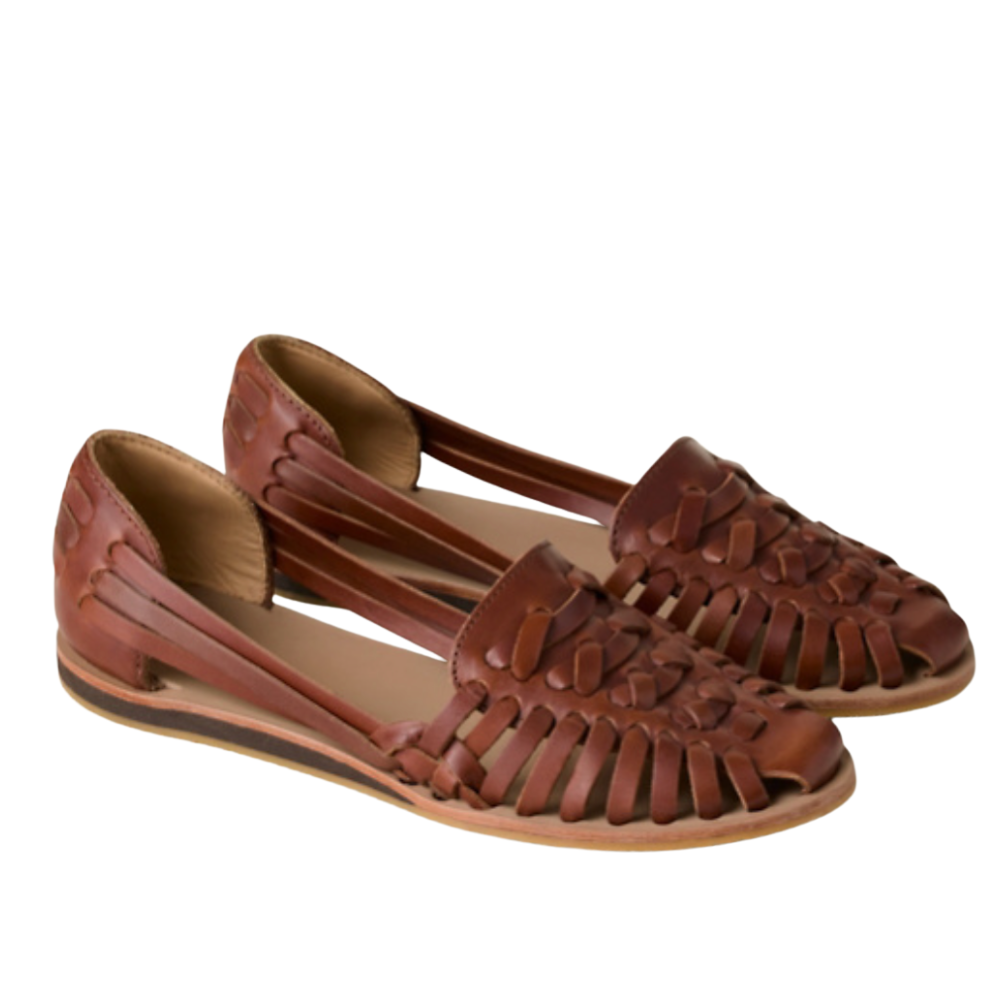 Women's Closed-Toe Slip-On Sandals with Woven Detailing and Flat Sole