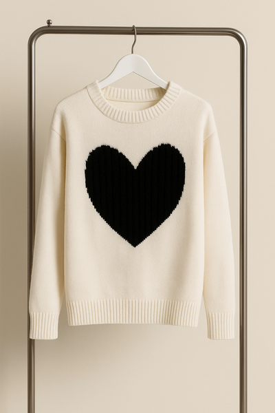 Valentina I Black Heart Pullover