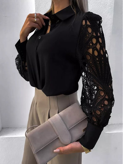 Violette I Black Lace Shirt